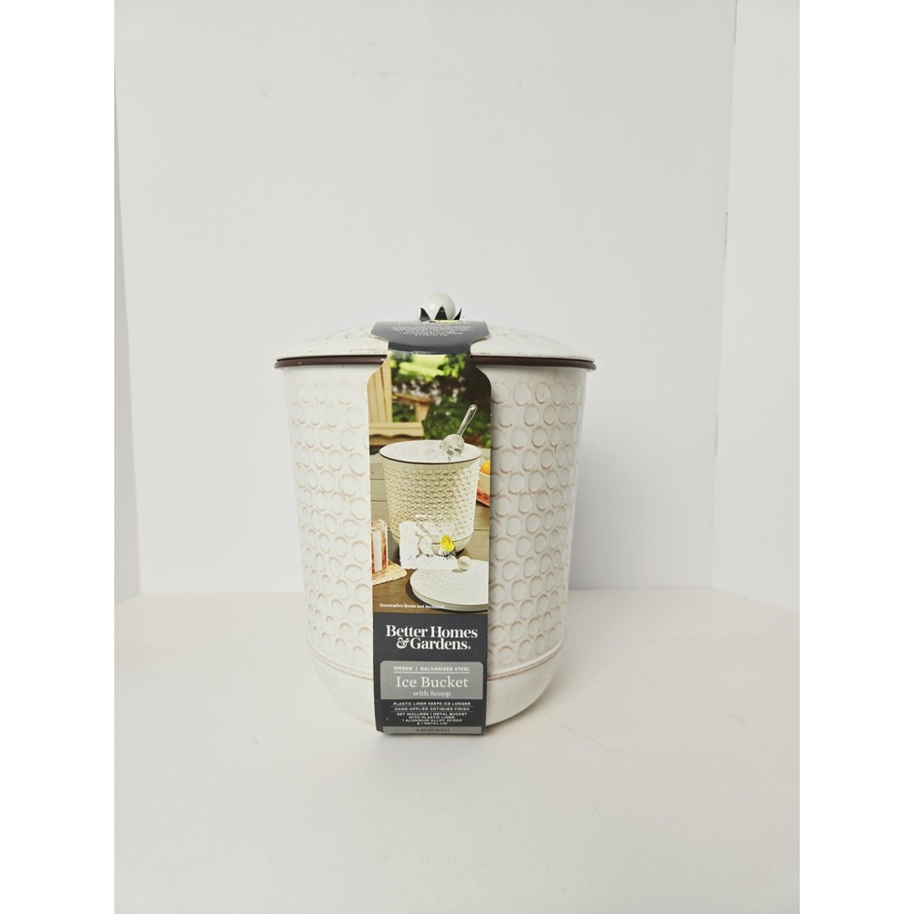 Better Homes & Garden Ice Bucket NEW galvanized steel farmhouse 3.49qt